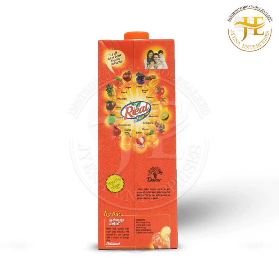 DABUR REAL ORANGE JUICE <br>( 1 INNER * 12 UNITS * 1 L ) - Image 5