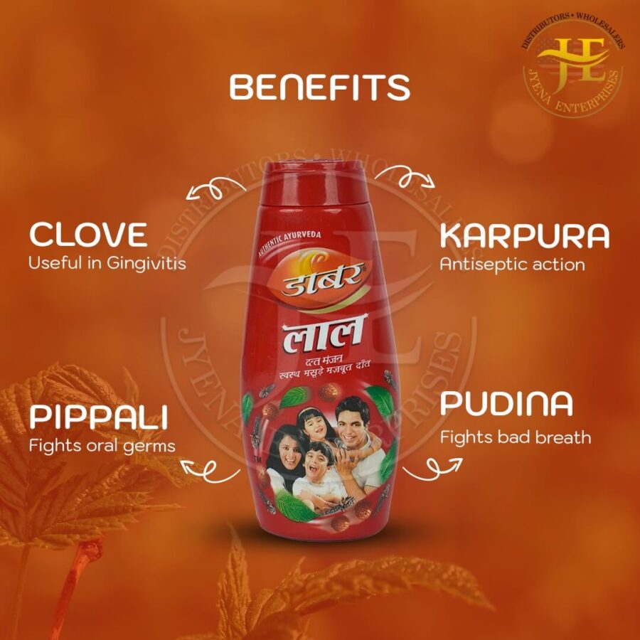 DABUR LAL DANT MANJAN (TOOTH POWDER) 10 Units * 150Gm - Image 4