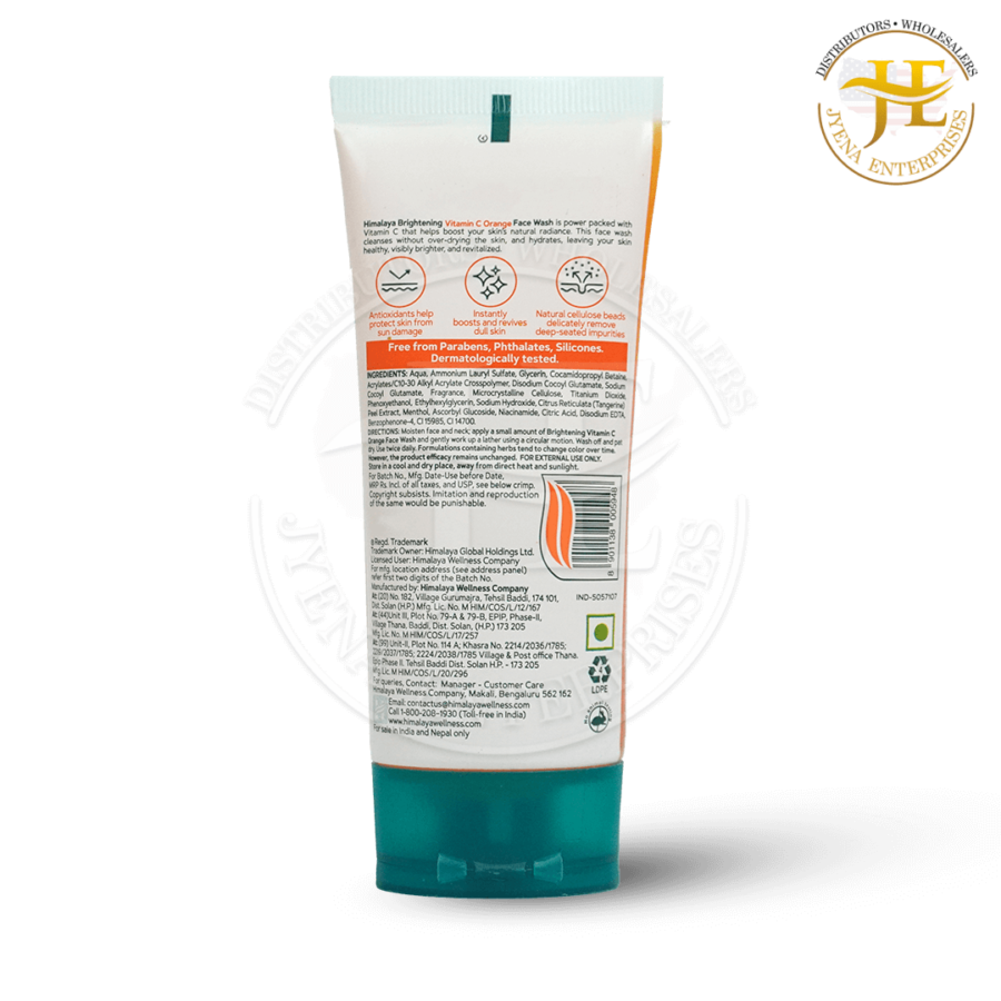 HIMALAYA VITAMIN C ORANGE FACE WASH (100ML) - Image 2
