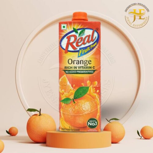 DABUR REAL ORANGE JUICE <br>( 1 INNER * 12 UNITS * 1 L )