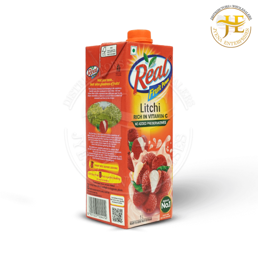 DABUR REAL LYCHEE  JUICE <br> (1 INNER * 12 UNITS *1 L) - Image 2