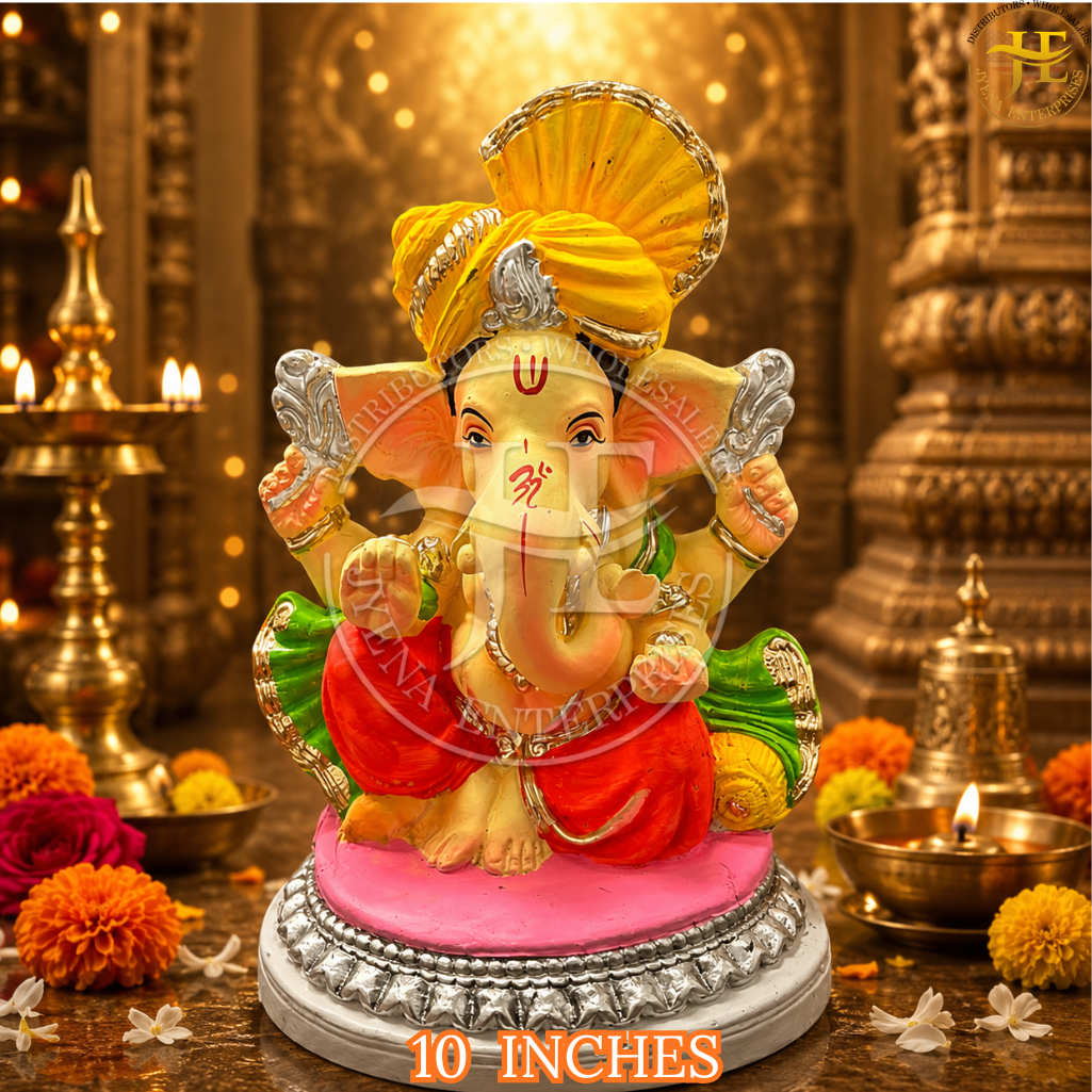 CLAY GANESH STATUE 10 INCHES - Image 5