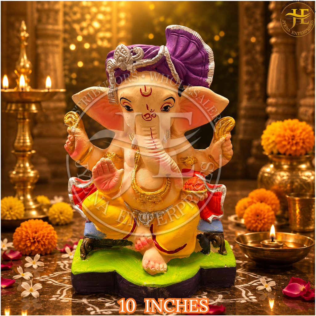 CLAY GANESH STATUE 10 INCHES - Image 4