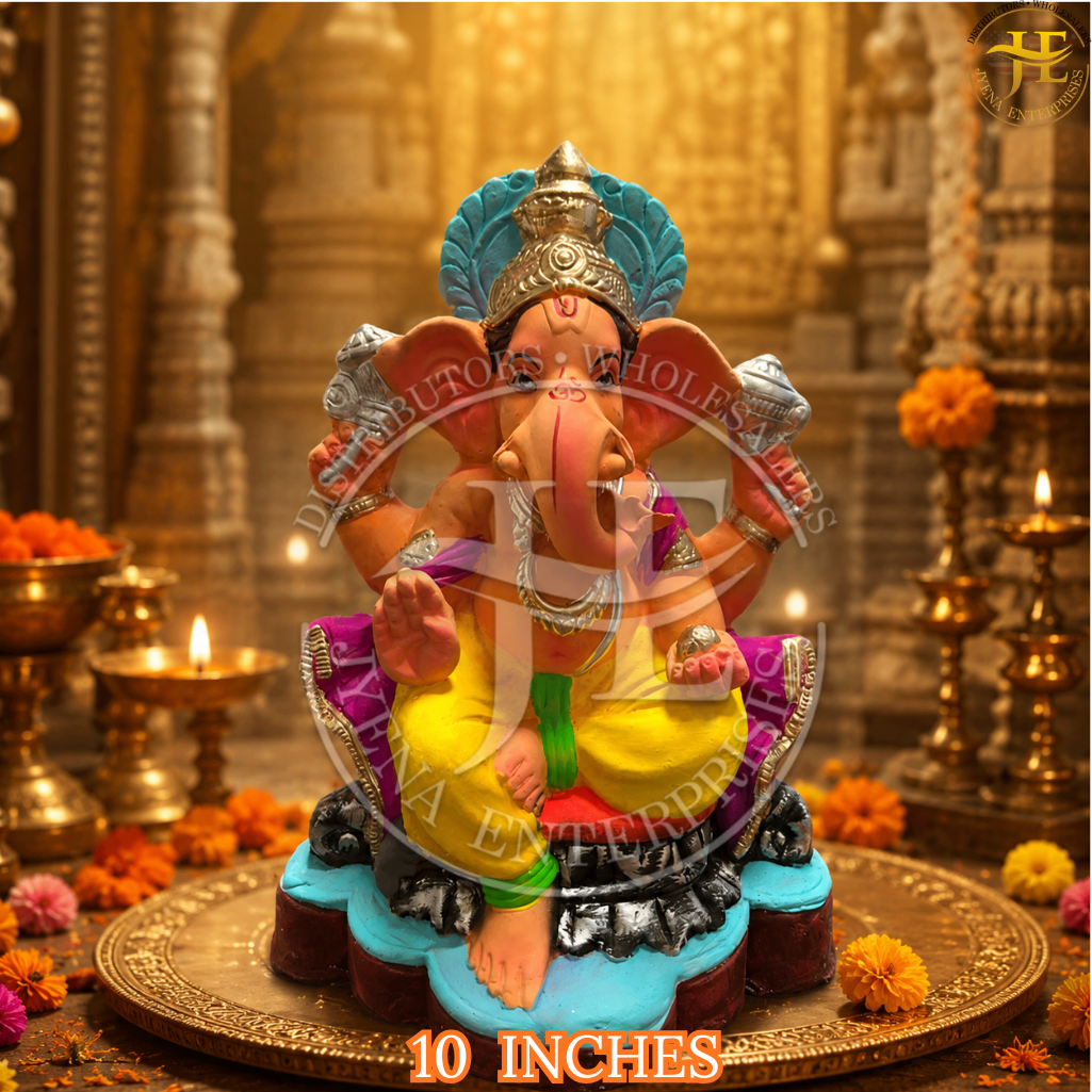 CLAY GANESH STATUE 10 INCHES - Image 3