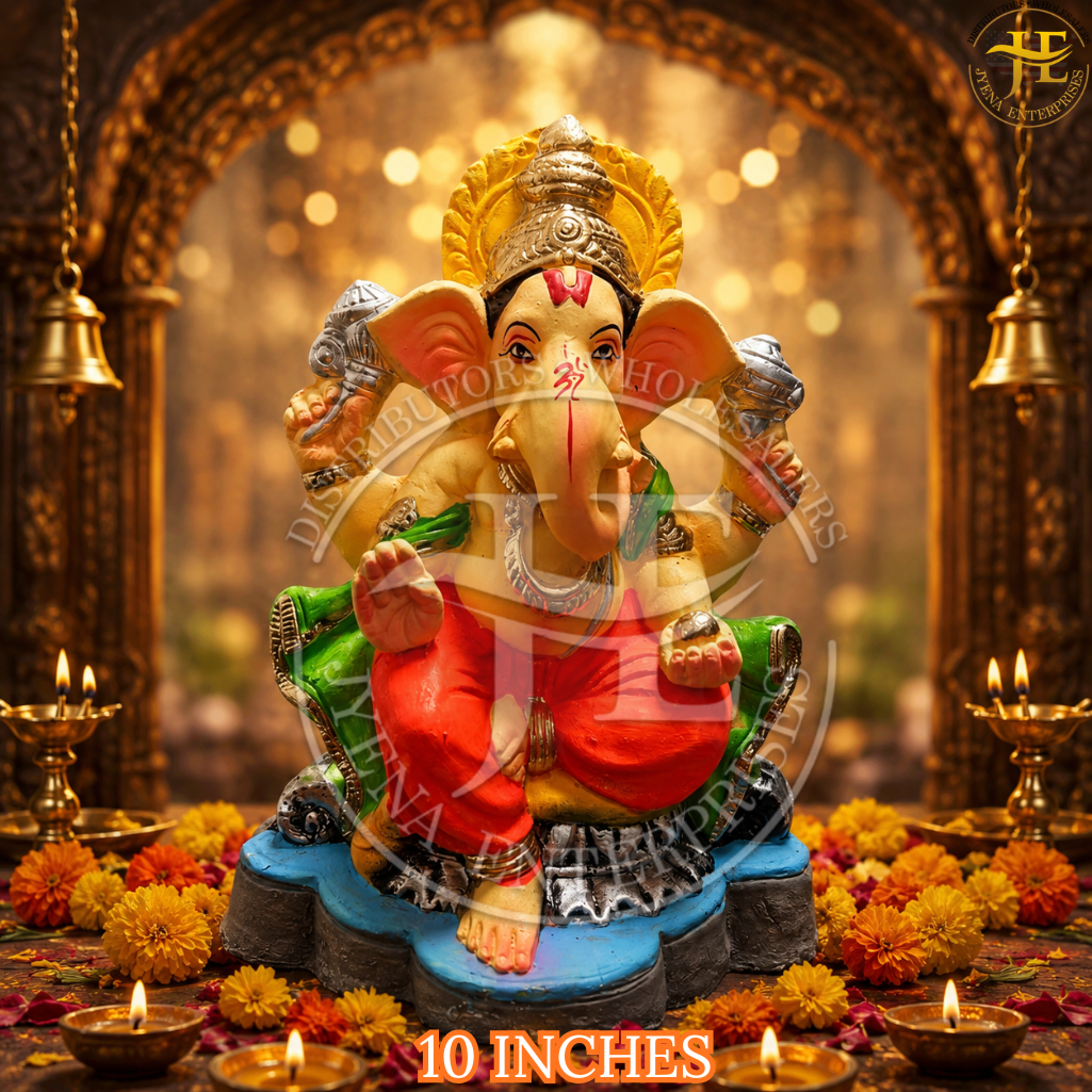 CLAY GANESH STATUE 10 INCHES - Image 2