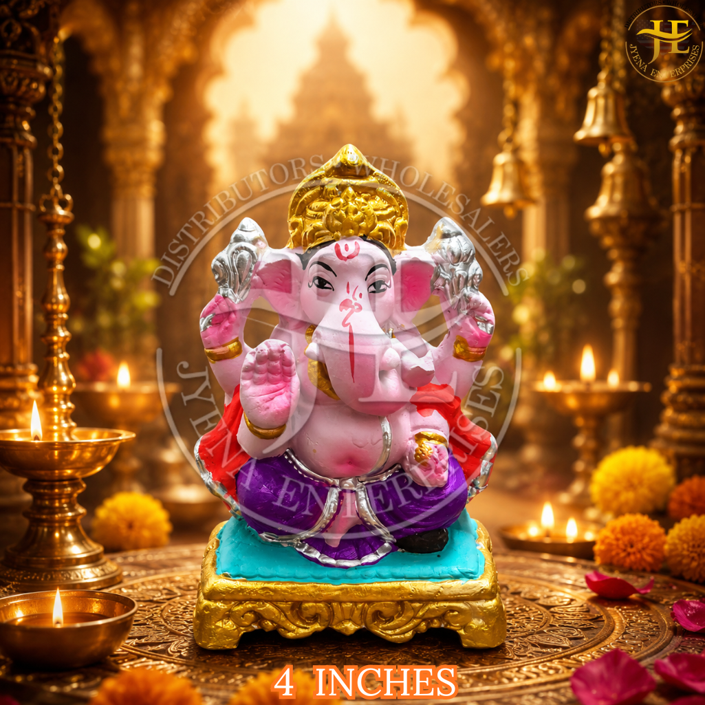 CLAY GANESH STATUE 4 INCHES - Image 2