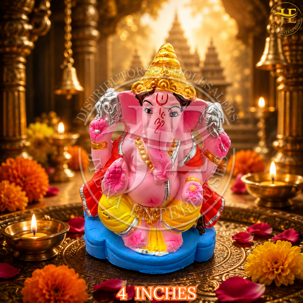 CLAY GANESH STATUE 4 INCHES - Image 3