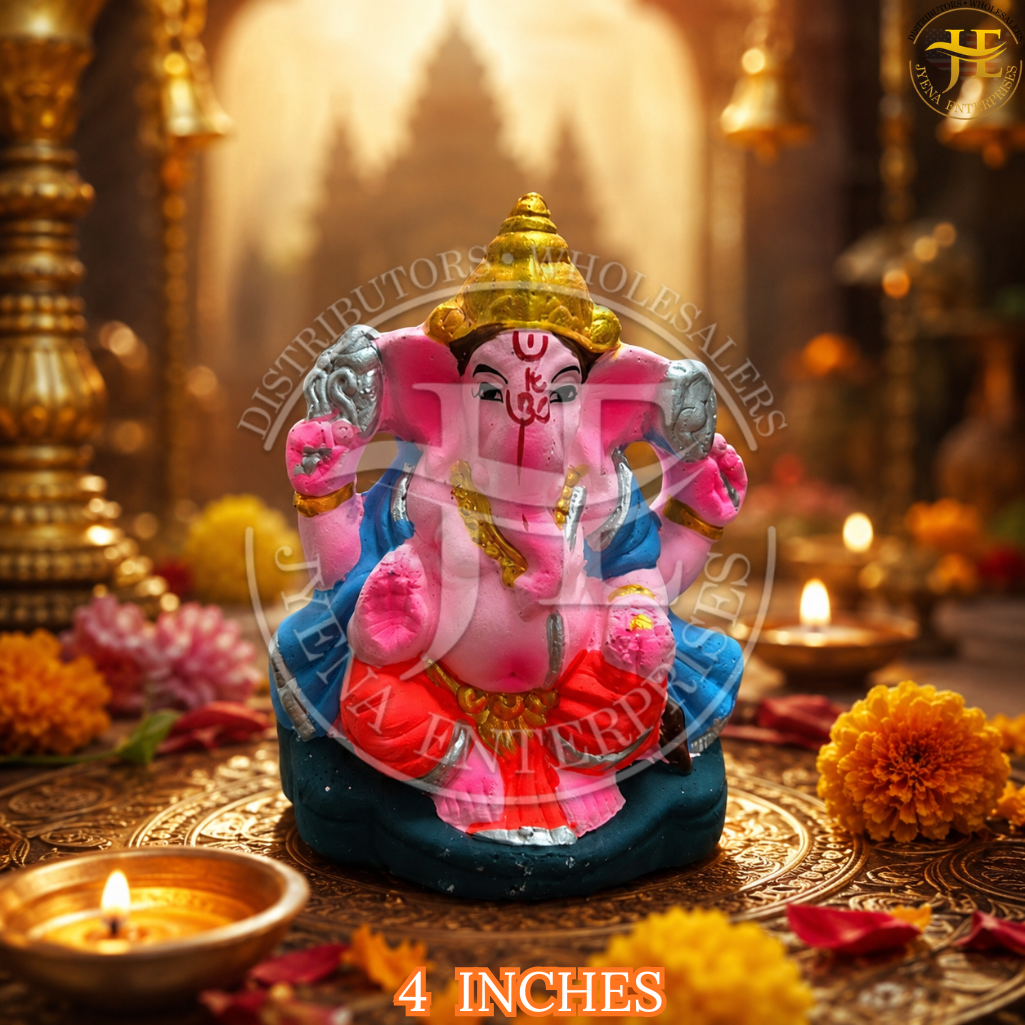 CLAY GANESH STATUE 4 INCHES - Image 4