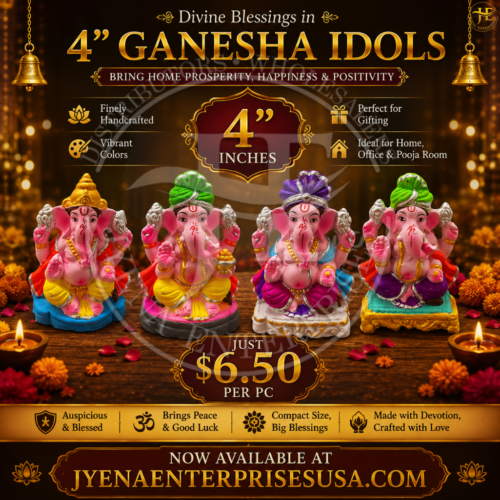 CLAY GANESH STATUE  4 INCHES
