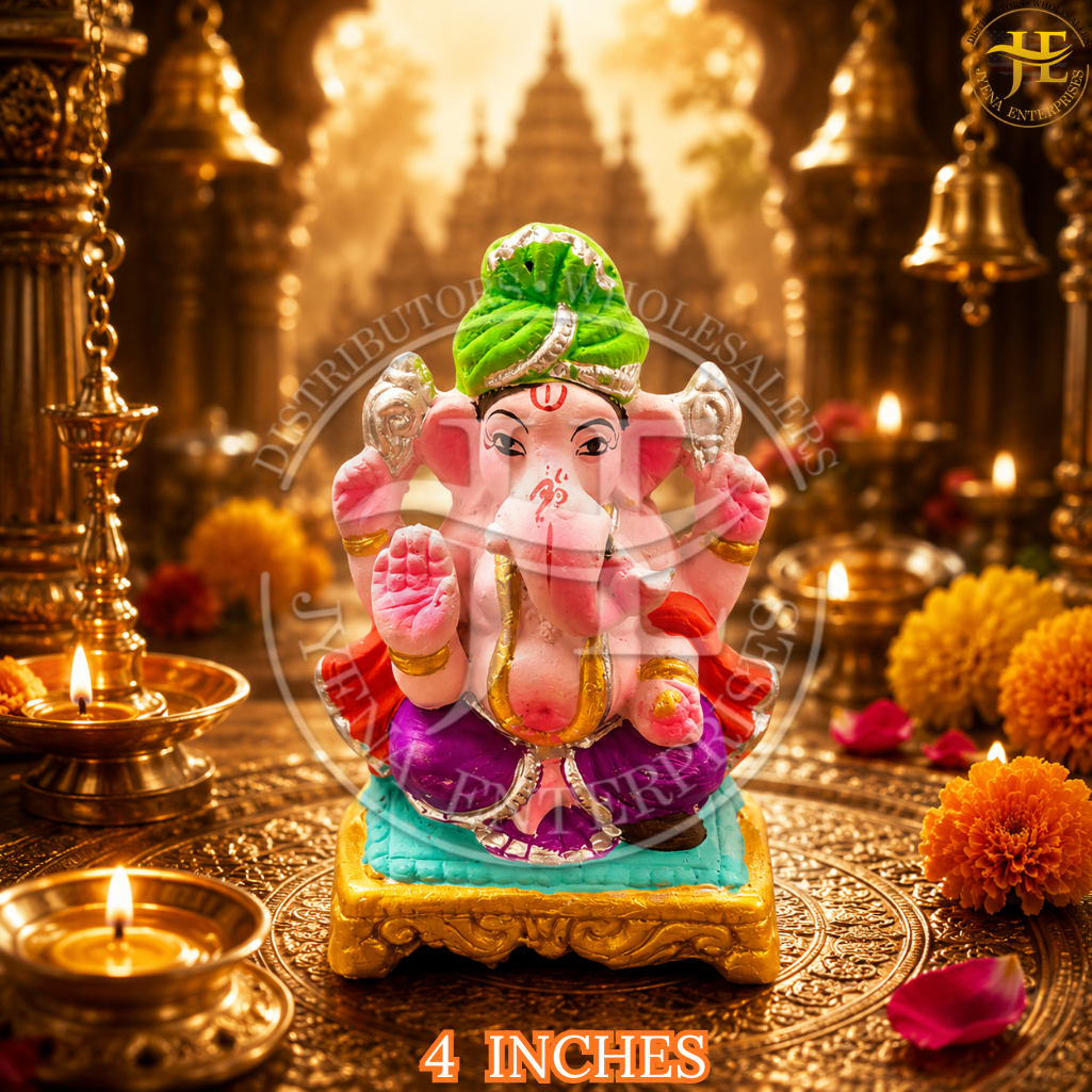 CLAY GANESH STATUE 4 INCHES - Image 5
