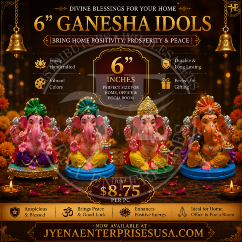 CLAY GANESH STATUE  6 INCHES