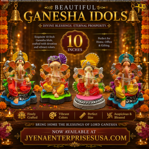 CLAY GANESH STATUE  10 INCHES