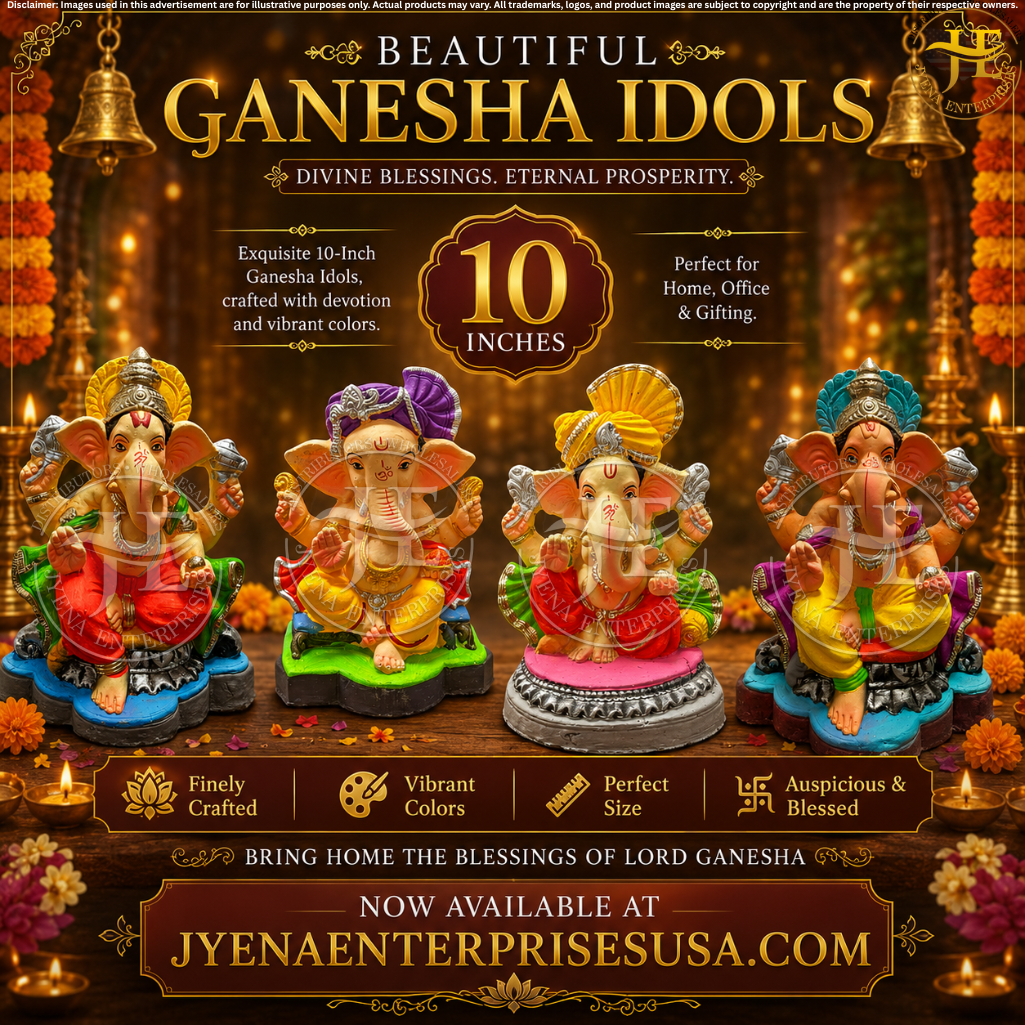 CLAY GANESH STATUE 10 INCHES